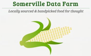 Somerville data farm has agricultural theme with image of binary code corn