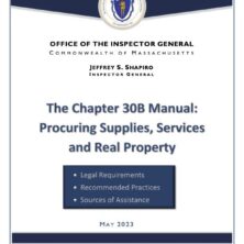 The Chapter 30B Manual: Procuring Supplies, Services and Real Property